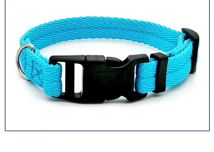 Solid Color Dog Collar for Small and Medium Dogs | Quick Release Adjustable Puppy Training Collar for Teddy Bichon Cats