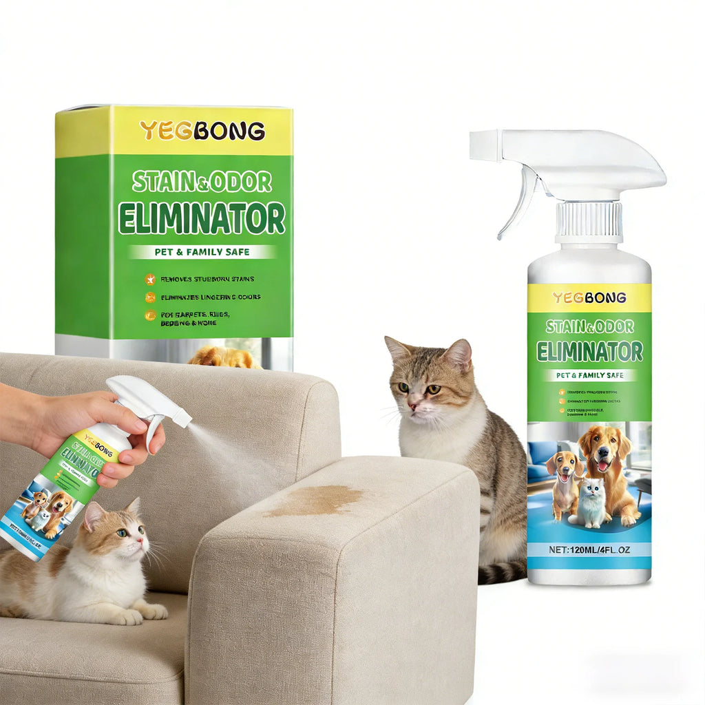Pet Stain & Odor Remover Spray for Dogs and Cats – Deep Cleaning Urine Stain & Odor Eliminator 120ml