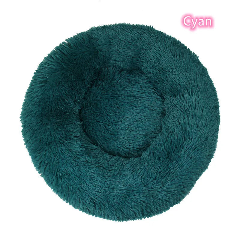 Super Soft Plush Cat Bed – Washable Donut Pet Bed for Cats and Small Dogs