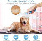 Dog & Cat Grooming Brush – Stainless Steel Pet Hair Remover & Deshedding Comb