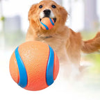 Dog Fetch Ball Toy – Tough Rubber Chew & Elastic Jumping Ball for Large, Medium and Small Dogs