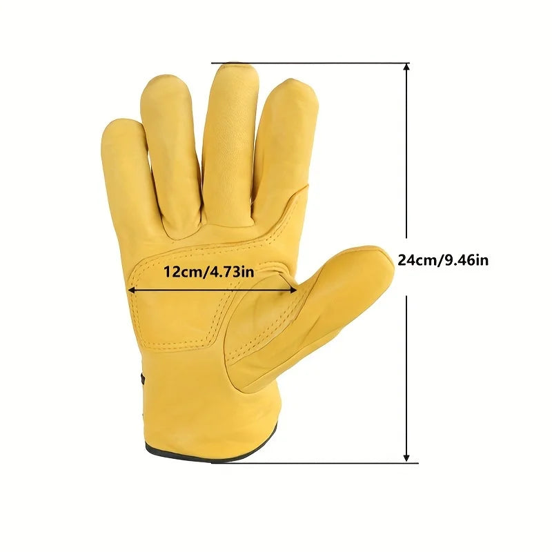 PU Leather Work Gloves for Gardening, Driving, Motorcycle Riding and Welding
