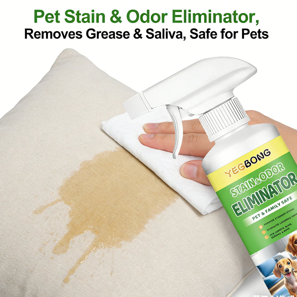 Pet Stain & Odor Remover Spray for Dogs and Cats – Deep Cleaning Urine Stain & Odor Eliminator 120ml