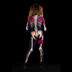 Rose Skeleton Costume Jumpsuit for Women & Girls – Halloween Cosplay Outfit