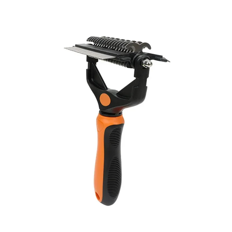 3-in-1 Pet Deshedding Brush | Dog & Cat Hair Remover, Knot Cutter & Grooming Comb