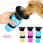 500ml Portable Dog Water Bottle – Outdoor Travel Drinking Cup for Dogs & Cats