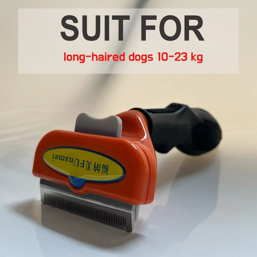Dog & Cat Deshedding Grooming Brush | Undercoat Hair Remover Comb for Long & Short Hair