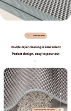Premium 2-Layer Cat Litter Mat – Waterproof EVA Litter Trapping Mat with Non-Slip Base for Indoor Cats and Kittens