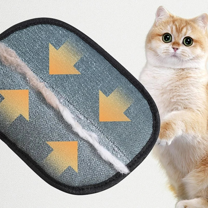 Portable Pet Hair Remover Gloves – Washable Cat Hair Cleaning Mitt for Clothes, Sofa & Carpet