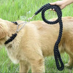 Large Dog Leash Nylon Braided Traction Rope – Heavy Duty Walking Lead for Bulldog, Rottweiler and Hound Dogs