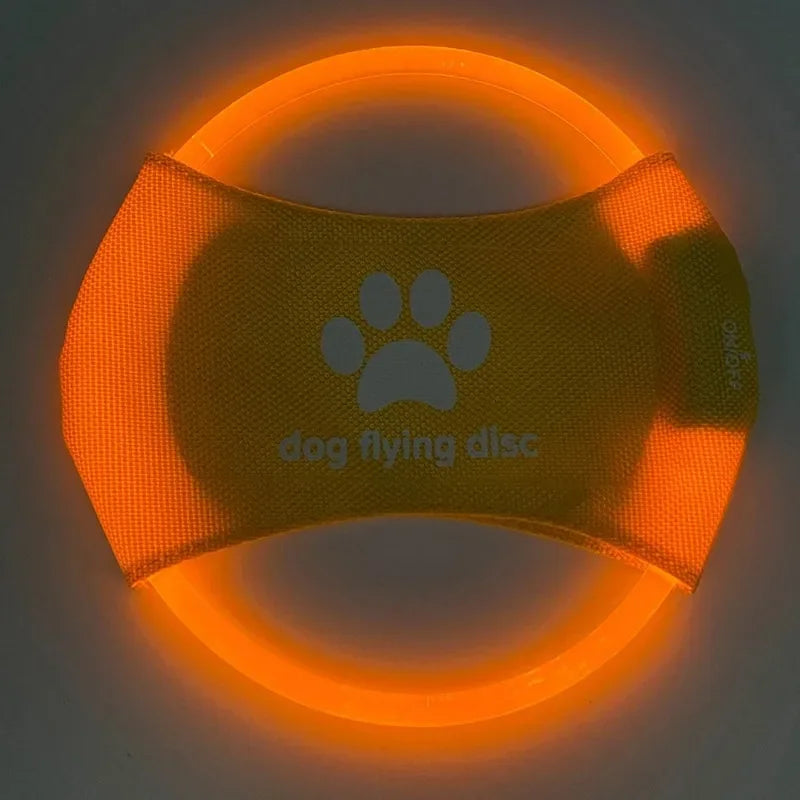 LED Light Up Dog Flying Disc – 3 Mode Glowing Frisbee for Night Fetch, Training & Interactive Play