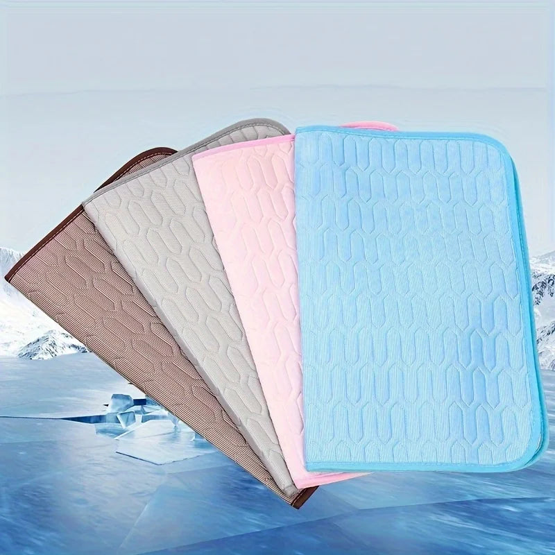 2025 Upgraded Ice-Cool Summer Pet Cooling Mat and Bed Sweat-Absorbent Fabric Available in 4 Sizes for Small Medium and Large Pet