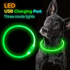USB Rechargeable LED Dog Collar – Luminous Reflective Anti-Lost Pet Collar for Dogs