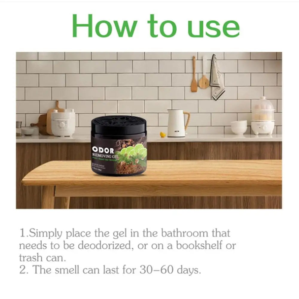 Odor Removal Gel Room Deodorizer – Long Lasting Odor Absorber for Home, Toilet, Bedroom, Car and Pet Areas (200g)