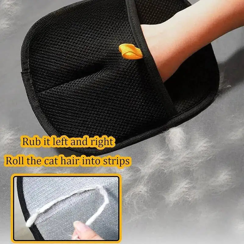 Reusable Pet Hair Removal Gloves – Double-Sided Grooming Mitt for Cats & Dogs