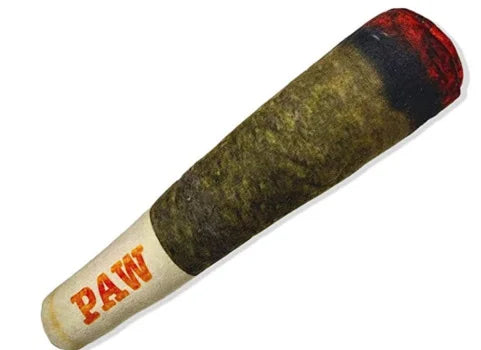 Funny Cigar Plush Dog Toy – Interactive Squeaky Chew Toy for Dogs