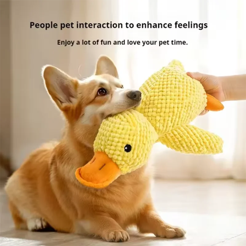 Duck Dog Toy Plush Chew Resistant Squeaky Toy – Soft Quacking Companion for Small and Large Dogs