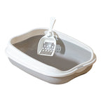 Semi-Enclosed Cat Litter Box – Large Spatter-Proof Cat Toilet with Anti-Tracking Pedal and Open Ventilation Design