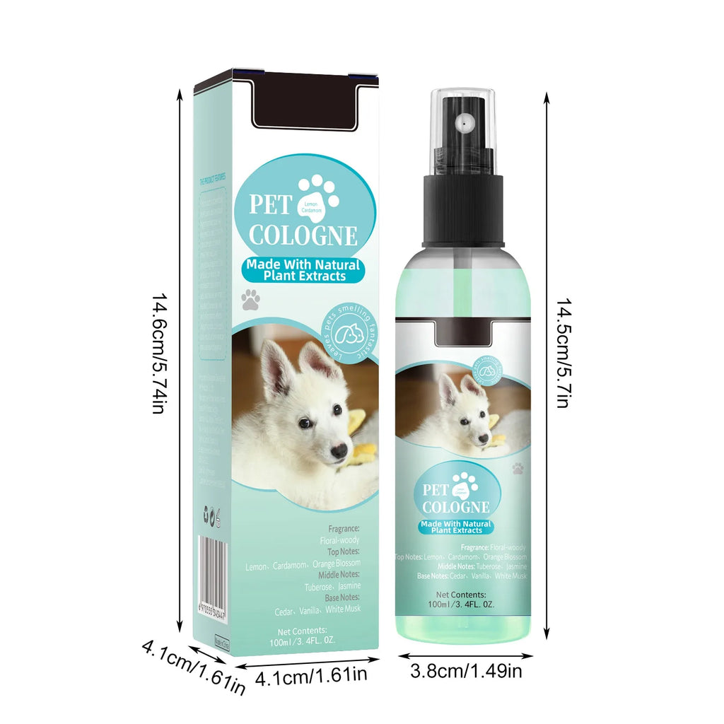 Pet Odor Eliminator Spray for Dogs and Cats – Long Lasting Deodorizing Perfume & Coat Freshener 100ml