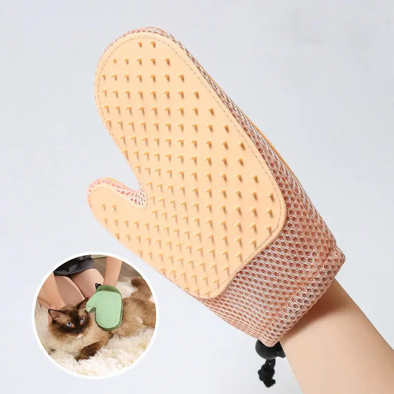 2-in-1 Pet Grooming Glove for Dogs & Cats – Hair Remover Mitt, Deshedding Brush & Gentle Massage Tool