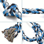 Heavy Duty Dog Rope Toy for Aggressive Chewers – Extra Long Cotton Chew & Teeth Cleaning Tug Toy