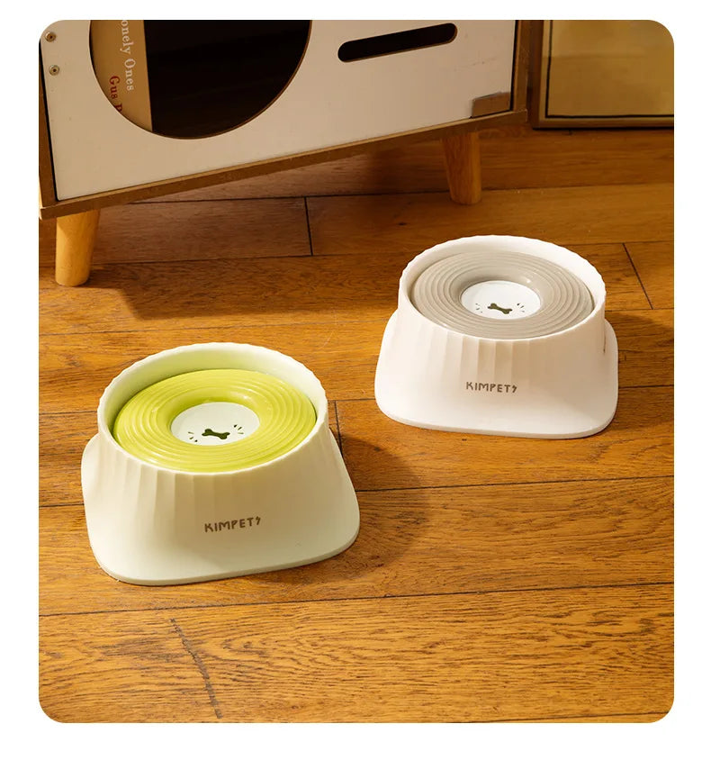 Floating Slow Feeder Dog Water Bowl – Anti-Spill & Anti-Wet Chin Design