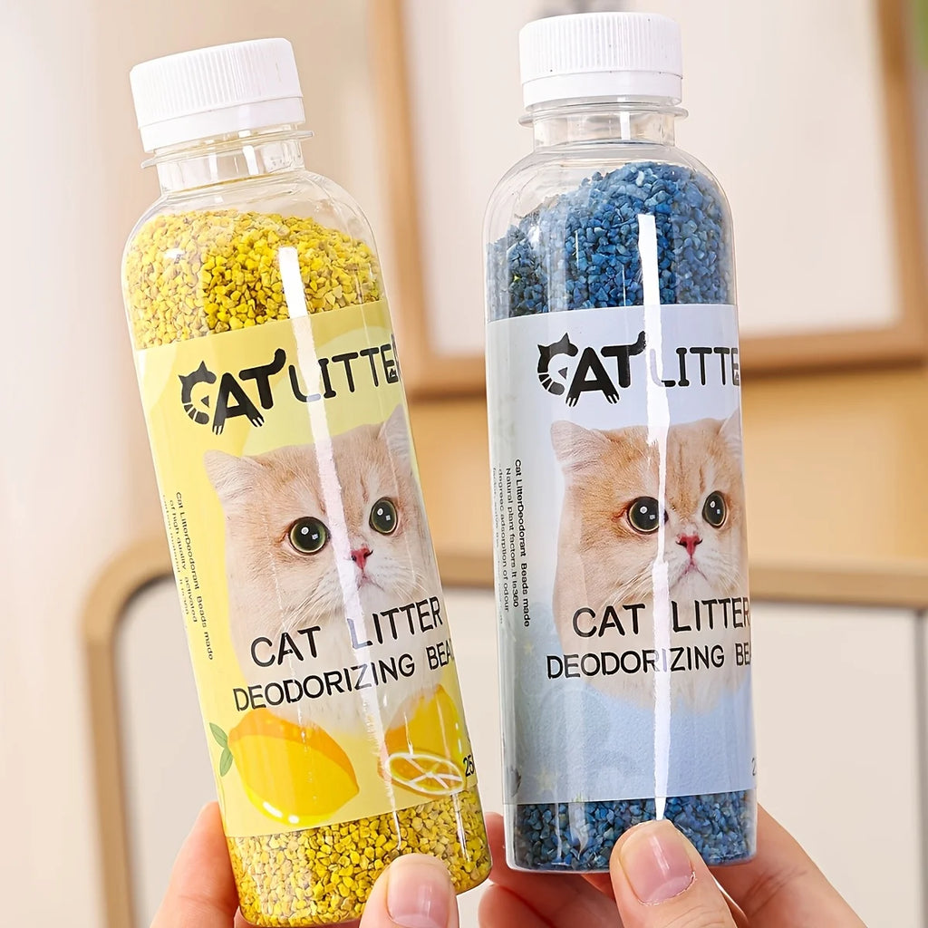 Cat Litter Deodorizing Beads 250ml – Litter Box Odor Eliminator & Pet Odor Neutralizing Freshener