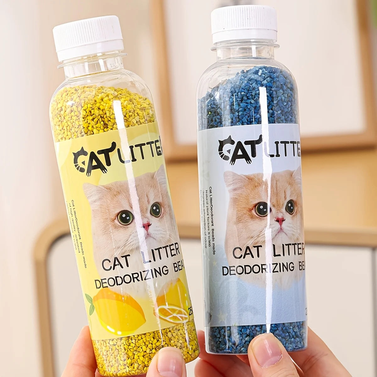 Cat Litter Deodorizing Beads 250ml – Litter Box Odor Eliminator & Pet Odor Neutralizing Freshener