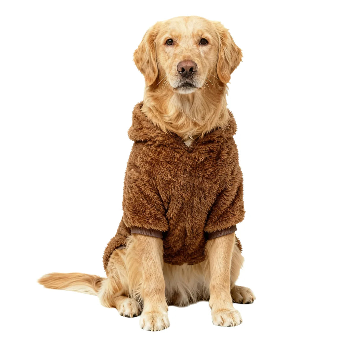 Winter Pet Dog Clothes Fleece Warm Hoodie For Medium Large Dogs Soft Dog Plush Outdoor Coat Labrador Golden Retriever Clothing