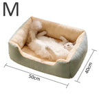Soft Plush Pet Bed for Cats & Small Dogs – Cozy Warm Sleeping Cushion Basket House