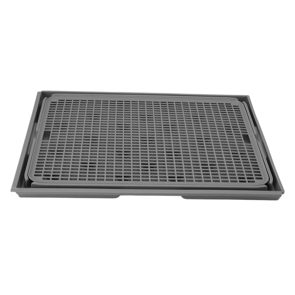 TOPINCN Double Layer Cat Litter Mat – Washable Anti-Slip Cat Litter Catcher Mat for Litter Box Floor Protection (41×28cm)