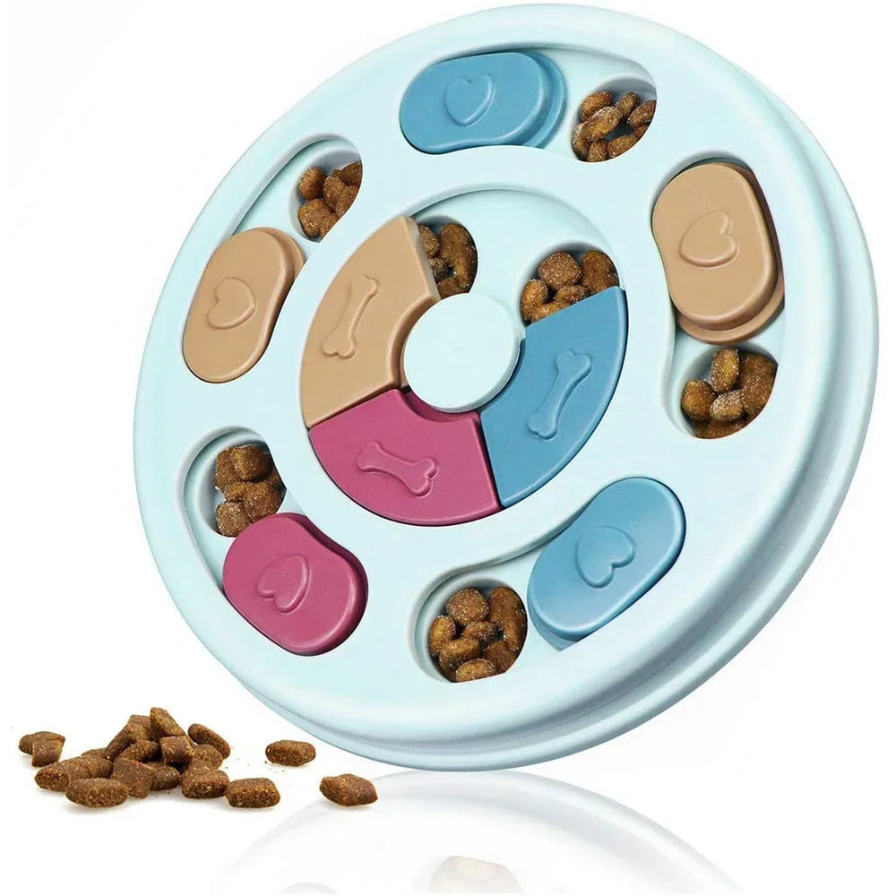 Dog Puzzle Slow Feeder Bowl – Interactive IQ Food Dispenser for Dogs & Cats