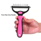 All-in-One Pet Deshedding Brush | Dog & Cat Grooming Tool for Hair Removal & Dematting
