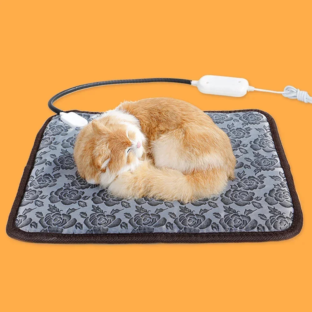 Waterproof Pet Heating Pad for Dogs and Cats | Electric Winter Heated Mattress with Temperature Control