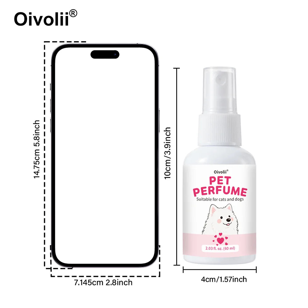 Pet Perfume Spray for Dogs and Cats | Plant-Based Long Lasting Deodorizing Floral Fruit Fragrance