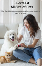 ROJECO Electric Pet Nail Grinder – Rechargeable Dog & Cat Nail Trimmer with LED Light, 7-Speed Adjustable Quiet Paw Grooming Tool