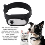 Pet Action Camera 170° Wide-Angle Pet Collar Camera Full HD 1080P Supports Memory Cards USB Rechargeable Portable For Dogs