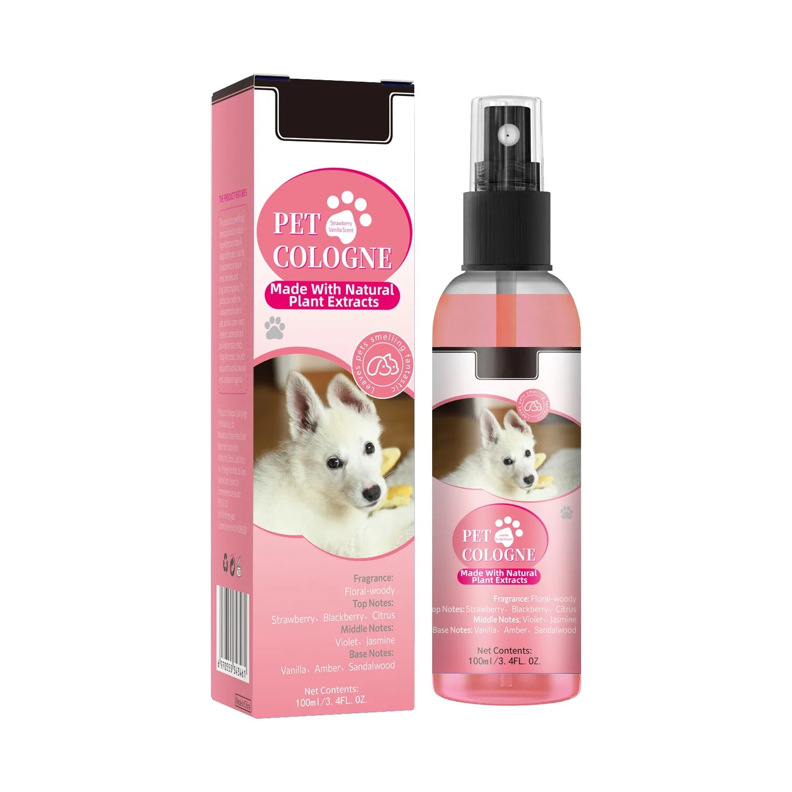 Pet Odor Eliminator Spray for Dogs and Cats – Long Lasting Deodorizing Perfume & Coat Freshener 100ml