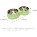 Double Stainless Steel Pet Bowls with Non-Slip Base (Food & Water)