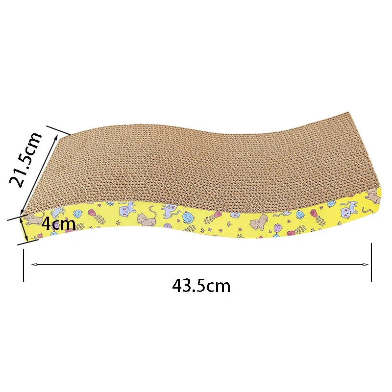 Corrugated Cat Scratching Board – Double-Sided Cardboard Cat Scratcher Pad with Catnip for Claw Sharpening & Furniture Protection