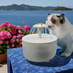 1.2L Automatic Cat Water Fountain USB Electric Pet Water Dispenser with Filter, Ultra Quiet Recirculating Drinking Bowl for Cats & Small Dogs