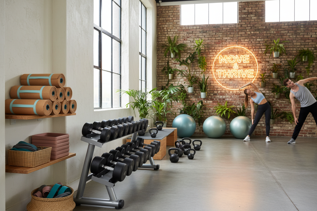 Gym & Wellness with instrument image create