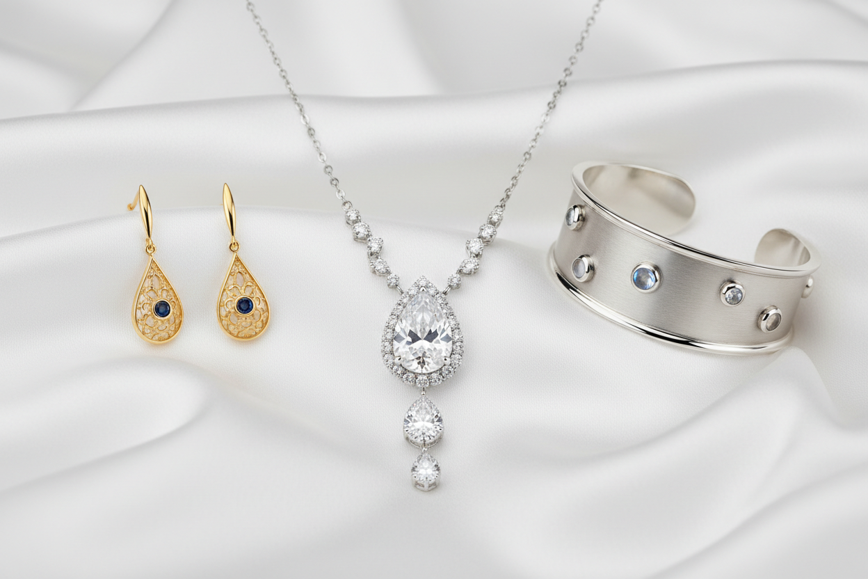 Jewellery create image with product of jewelery